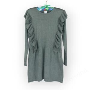 Girls 13-14 Zara Knitwear FancyCollection RuffleFront Sweater Dress SOFT